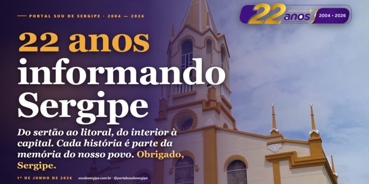 22 anos do Portal Sou de Sergipe com a Igreja Matriz de Nossa Senhora da Gloria